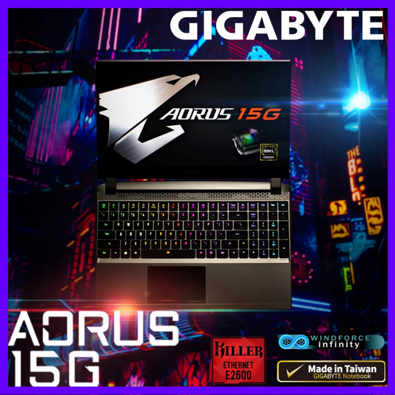 GIGABYTE AORUS 15G WB 15.6"電競筆電( i7-10750H / RTX2070 / 144Hz )