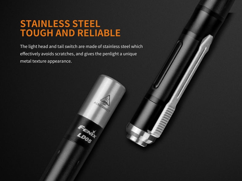 Fenix LD05 V2.0 100lm 白光, 365nm UV 2xAAA 電筒筆
