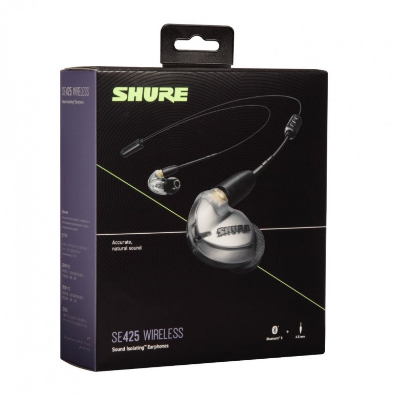Shure SE425 隔音耳機 +  BT2 藍牙升級線 - Silver【香港行貨保養】