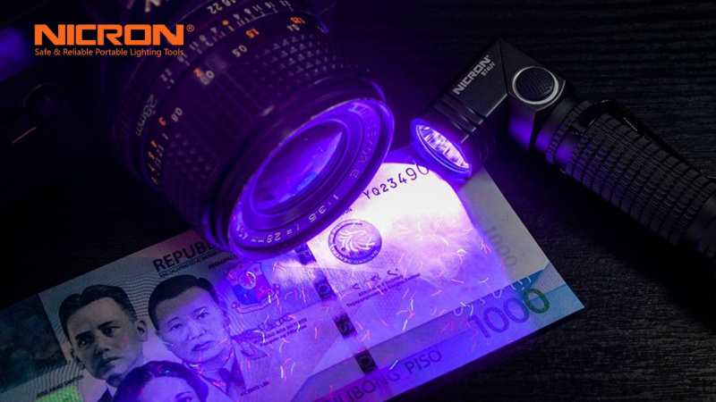 Nicron B74UV 白+UV 磁吸 角燈 USB充電14500 工作燈 電筒