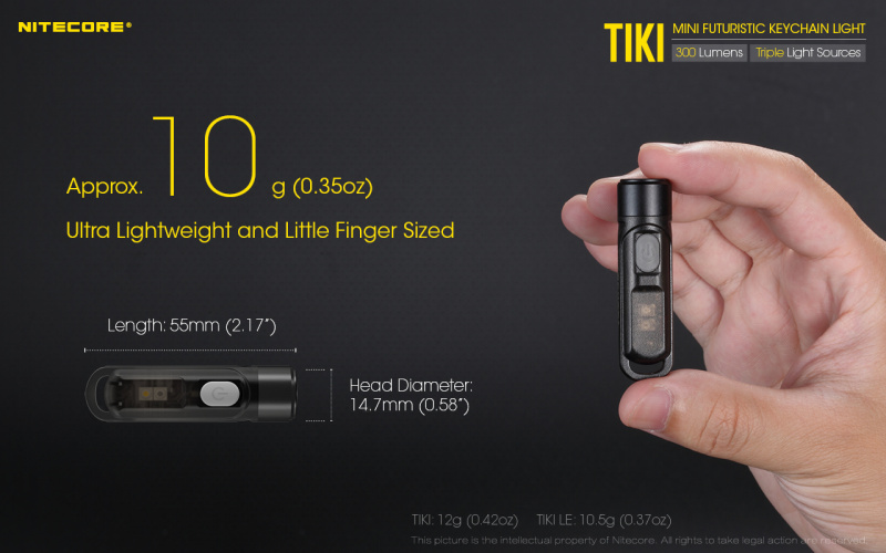 NITECORE TIKI LE 黑色 USB充電 多用途鑰匙燈 鎖匙扣 電筒 香港行貨