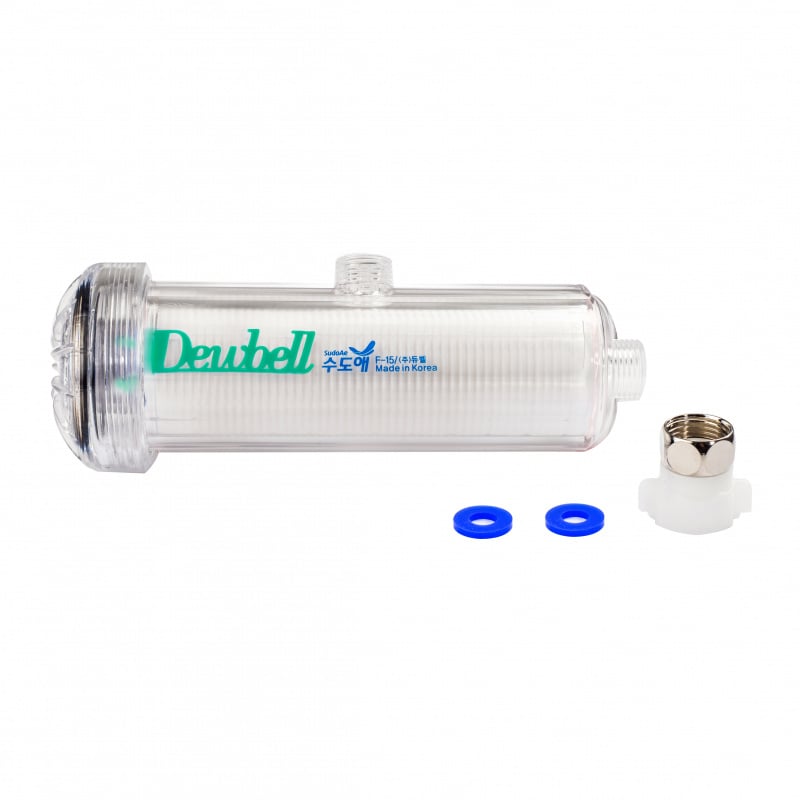 Dewbell - F15 韓國 沐浴花灑過濾器 除氯過濾水器 (浴室沐浴過濾) (外殼1個, 濾芯1個)