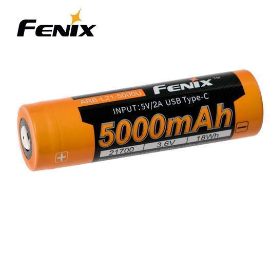 Fenix L21-5000U 21700 3.6v 有保護 鋰電池 USB充電 連原裝盒 香港行貨