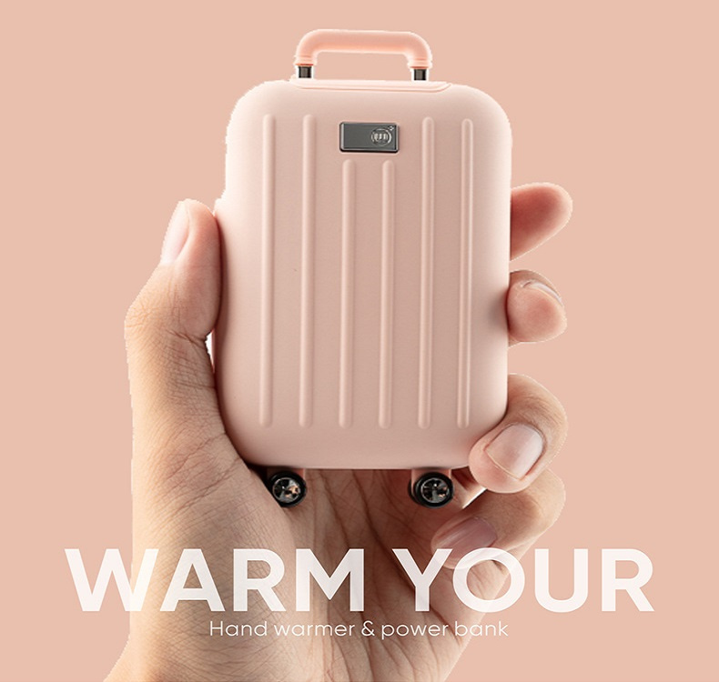 行李箱造型2合1-Usb外置充電+暖手器