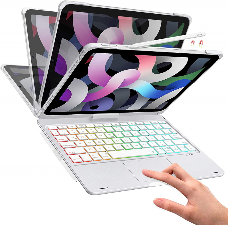 iPad Air 4 10.9, iPad Pro 11 2020/2018轉動藍牙Keyboard [2色]