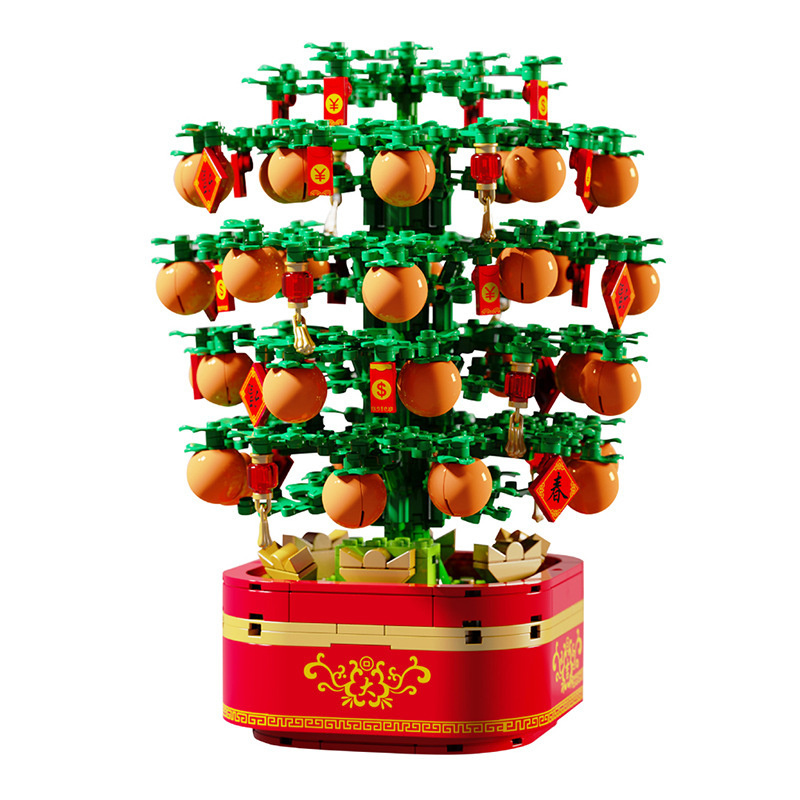 2021年 新年 新春 積木 金桔樹 旋轉燈光音樂盒  益智兒童 玩具禮物 利是 利士 紅包 揮春
