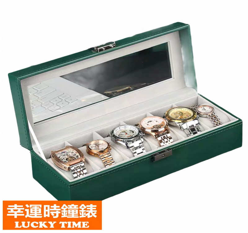 B307 6 BOX GREEN  手錶盒 錶盒 錶合 手錶盒