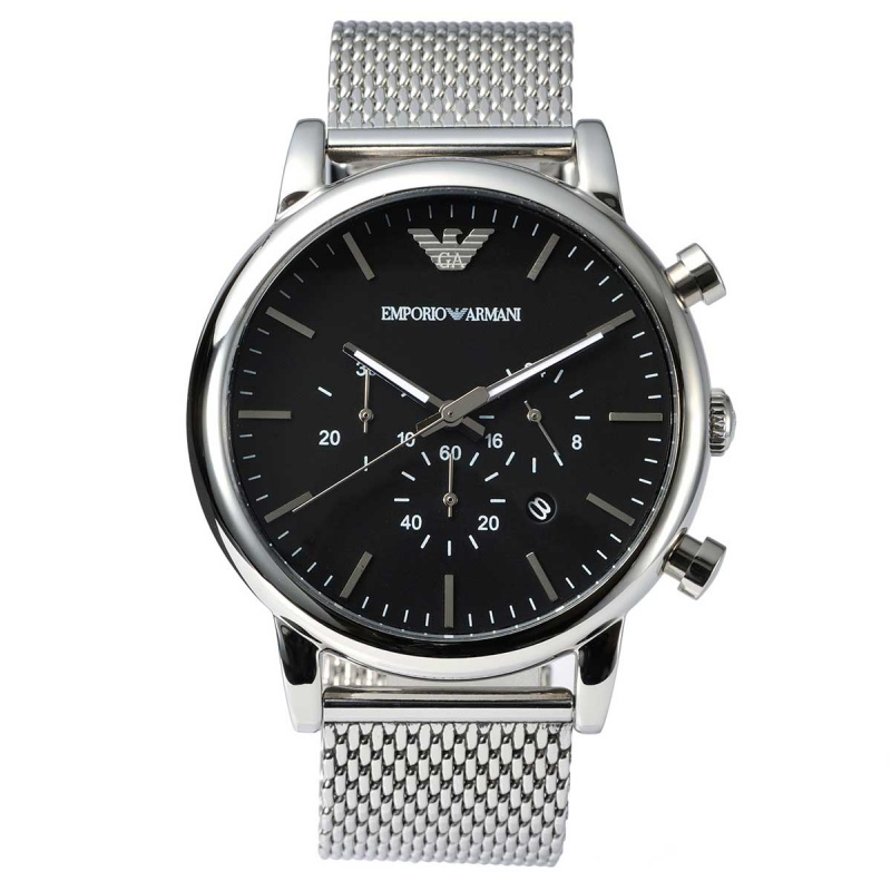 Emporio Armani Chronograph Luigi Mens Watch (AR1808) Black | WatchShop.com™