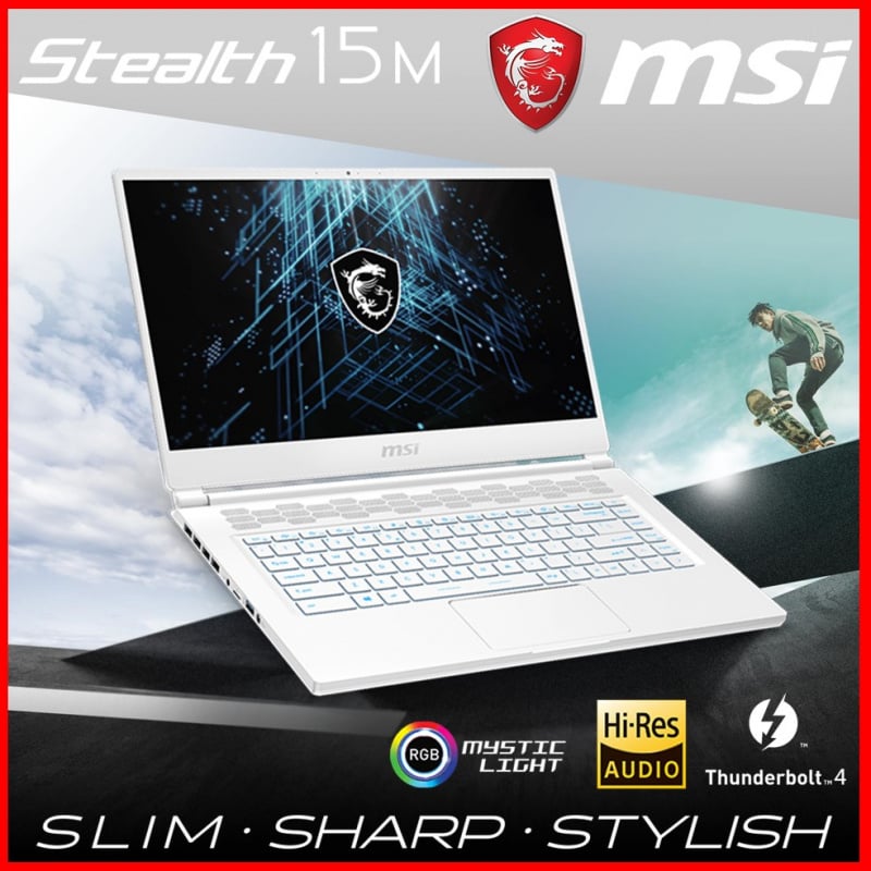 MSI Stealth 15M A11UEK White極致纖薄電競筆電( i7-11375H / 16GB / RTX3060 / 144Hz )