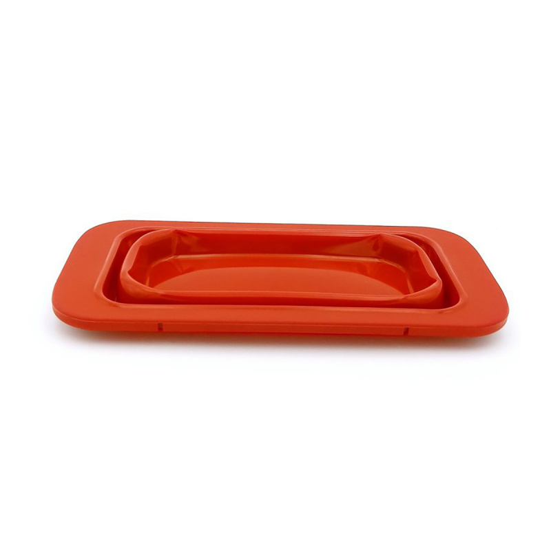Dr. Cook 矽膠長方形可折疊式烘焙模具 1.3L - 紅色（焗蛋糕、蒸蘿蔔糕兩用）