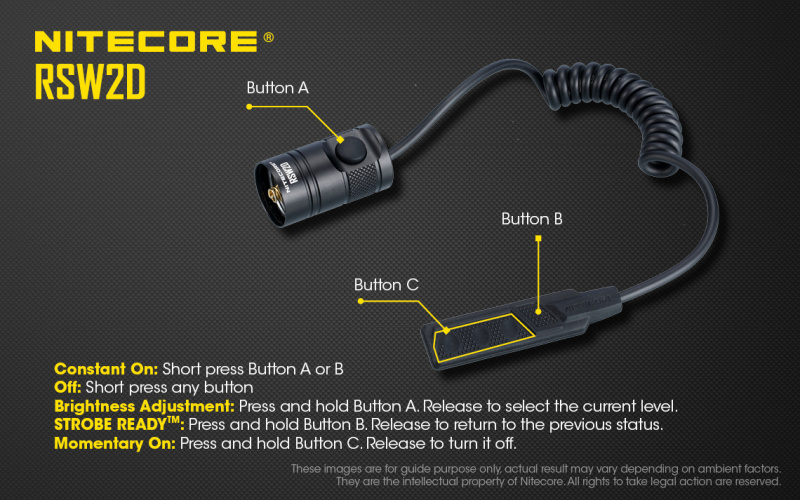 Nitecore RSW2D 多功能老鼠尾 一鍵爆閃 26MM筒身 線控 鼠尾 尾線 開關 戰術尾控