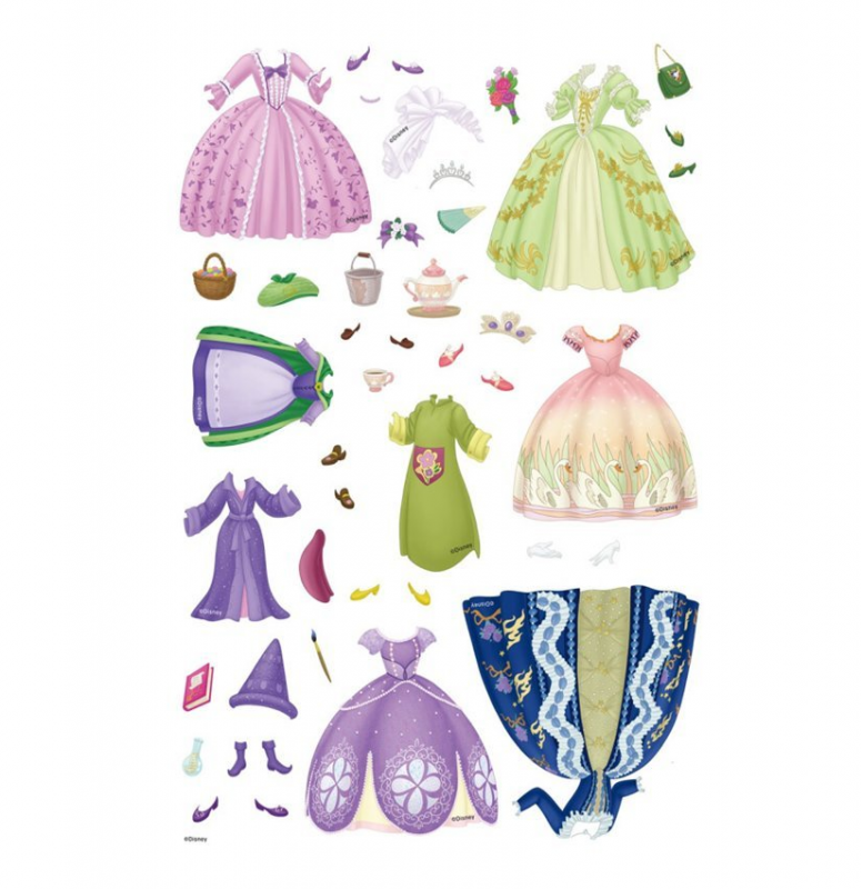 Disney - 小公主蘇菲亞閃粉泡泡貼 DIY手工玩具貼紙