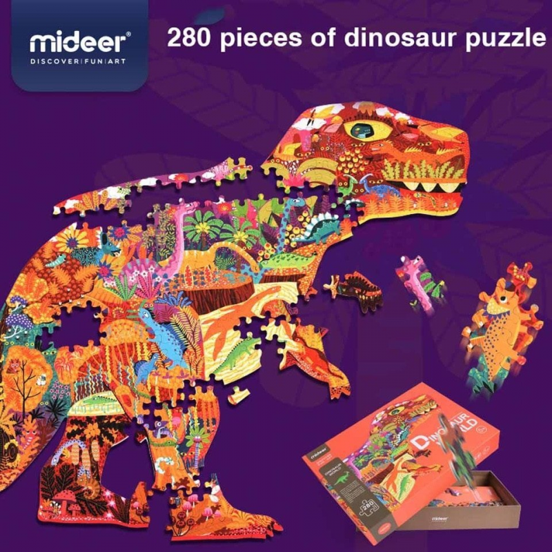 MiDeer 恐龍世界拼圖 280件教育玩具