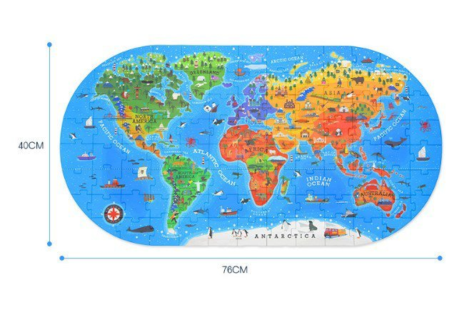 MiDeer - 彌鹿益智拼圖人文地理-世界地圖100PC