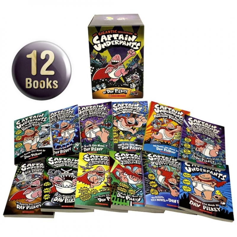 Scholastic - 學樂 The Gigantic Collection of Captain Underpants 內褲超人隊長12冊盒裝