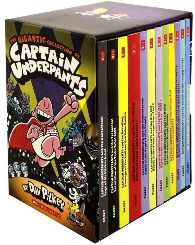 Scholastic - 學樂 The Gigantic Collection of Captain Underpants 內褲超人隊長12冊盒裝
