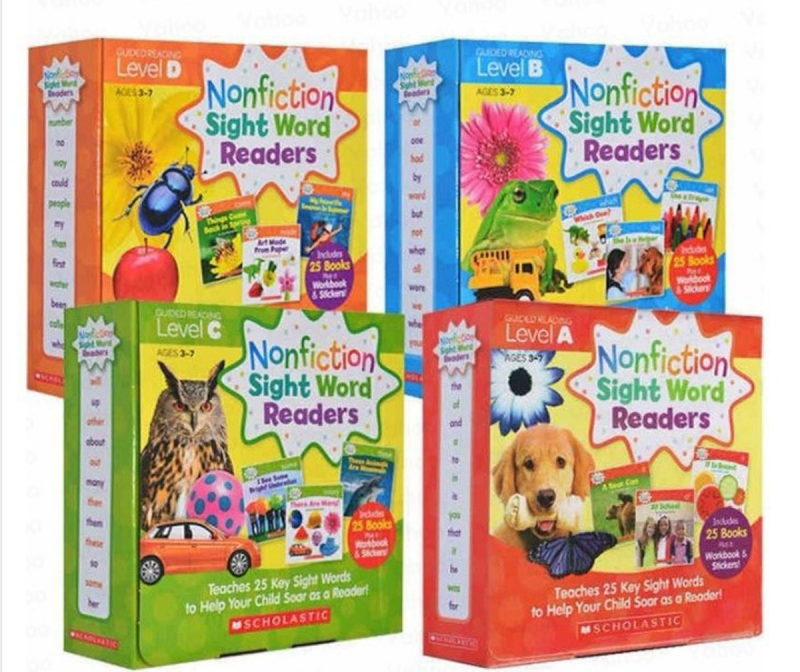 Scholastic - Nonfiction Sight Word Readers (100冊) 學英文拼讀 Level A-Level D｜平行進口產品