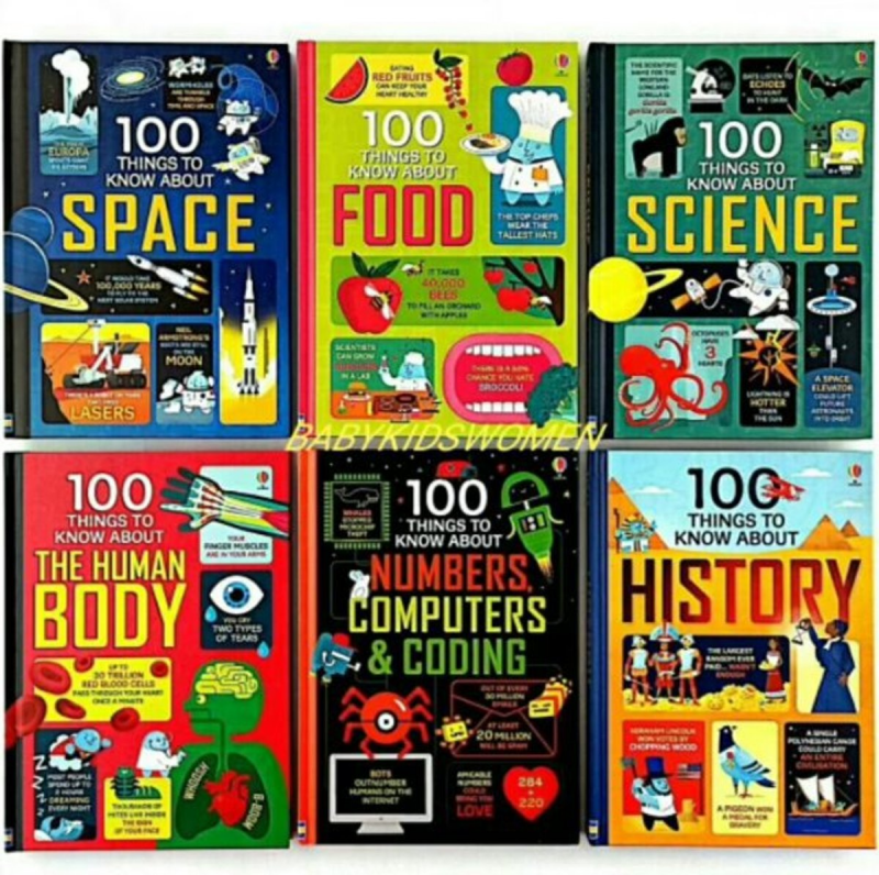 Usborne - 100 Things to Know About 系列【3冊】Human body/Space/Numbers, Computers and Coding｜平行進口產品