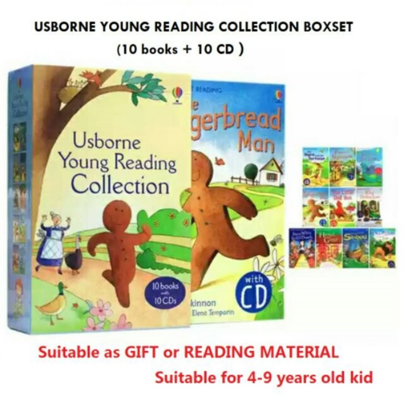 Usborne - 英文繪本故事 Young Reading Collection Boxset【10冊 + 10 CDs】｜平行進口產品