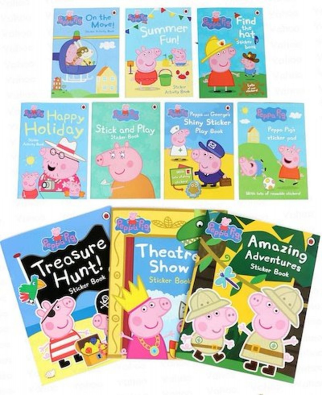 粉紅豬小妹(Peppa Pig) - Peppa Pig 兒童貼紙遊戲故事書【全套10本】｜平行進口產品