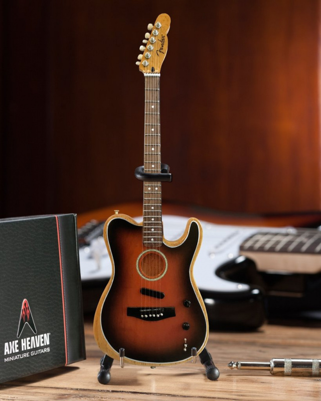 Axe Heaven FT-014 American Acoustasonic Sunburst Fender™ Telecaster™ 迷你結他複製擺設