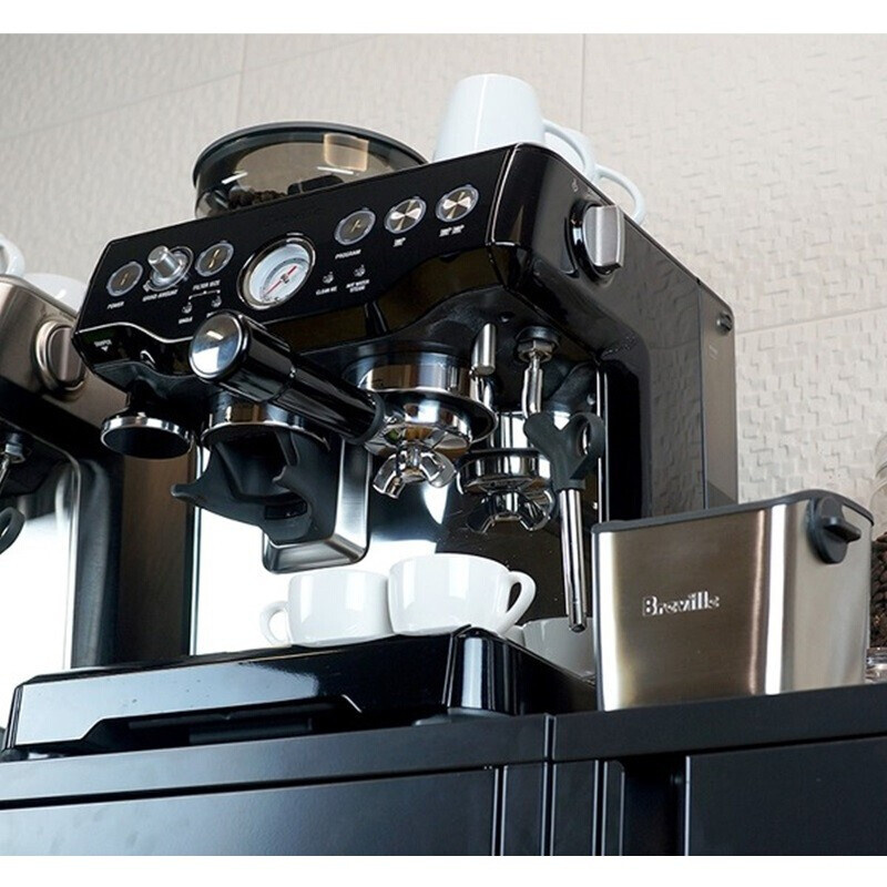 Breville - BES870 半自動意式濃縮一體咖啡機-磨豆蒸汽打奶泡-銀色 / 黑色（平行進口）