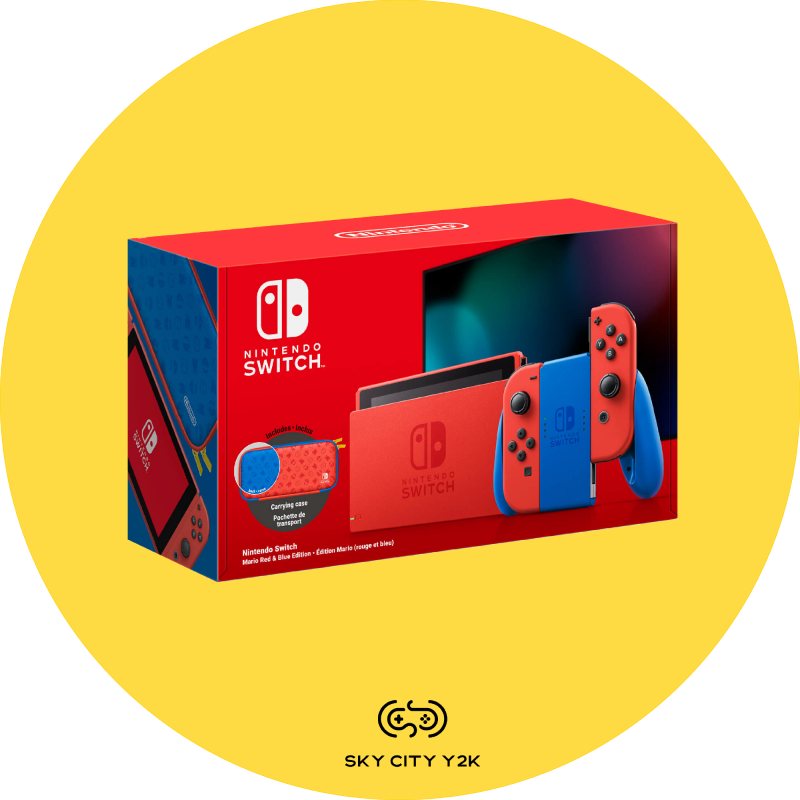 Nintendo Switch 瑪利歐亮麗紅X亮麗藍主機組合