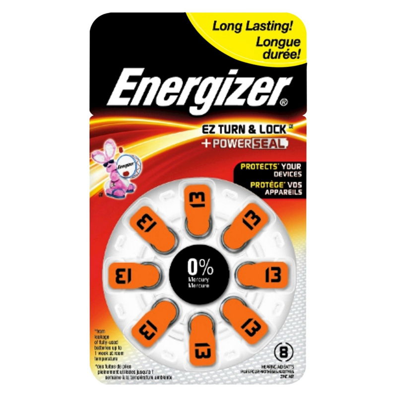 energizer 勁量 13 ZA13 PR48 AC13 DA13 助聽器電池 1.4V 8粒卡裝 Made in Germany