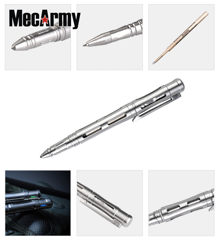 MecArmy TPX33 鈦金屬 戰術筆 Fisher Space 筆芯 原子筆 可加Tritium 氚氣條