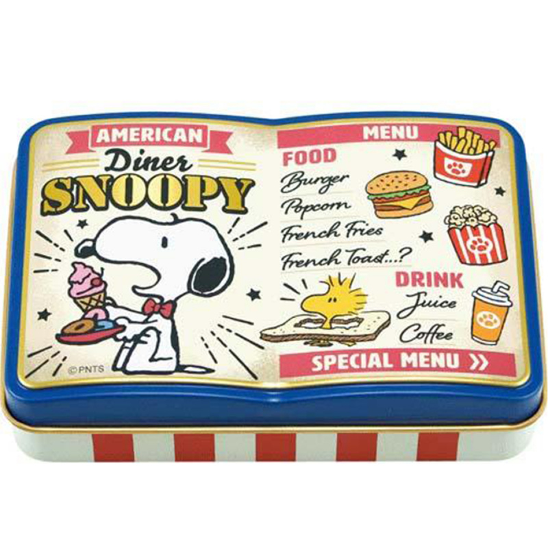 日版 史努比Snoopy & Woodstock 超限定 甜心脆花生糖果 鐵罐小禮盒 (1盒8件)【市集世界 - 日本市集】
