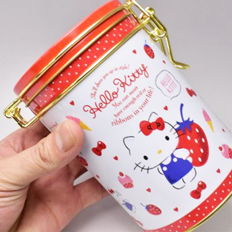 日版Hello Kitty 超限定 牛油曲奇 精美圓筒鐵罐禮盒【市集世界 - 日本市集】