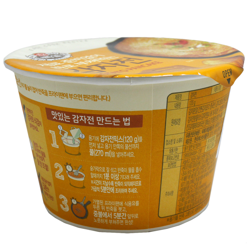韓版CJ Beksul 韓國5分鐘 薯仔煎餅 懶人料理杯 120g【市集世界 - 韓國市集】