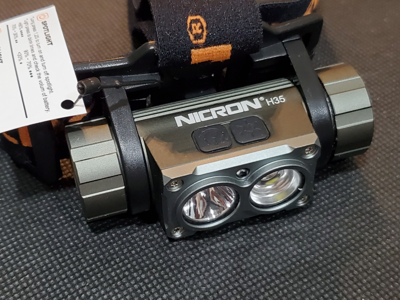 NICRON H35 1600lm 遠射+泛光+紅光 Type C 18650充電頭燈