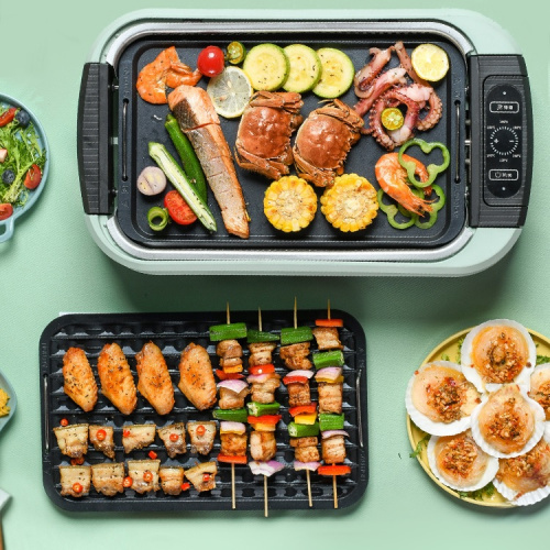 LIVEN 利仁自動吸油煙雙烤盤韓式無煙燒烤爐