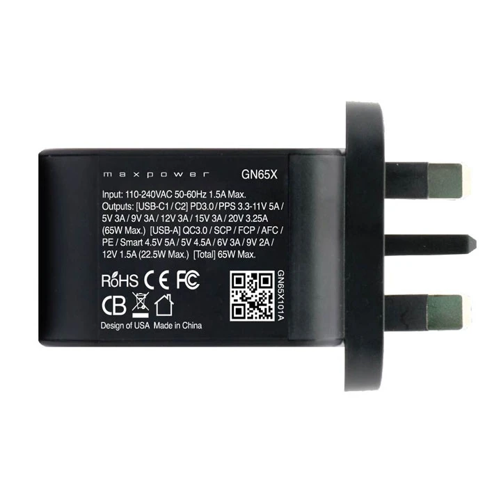 Maxpower 牛魔王 GN65X 65W 3 位 GaN USB 充電器