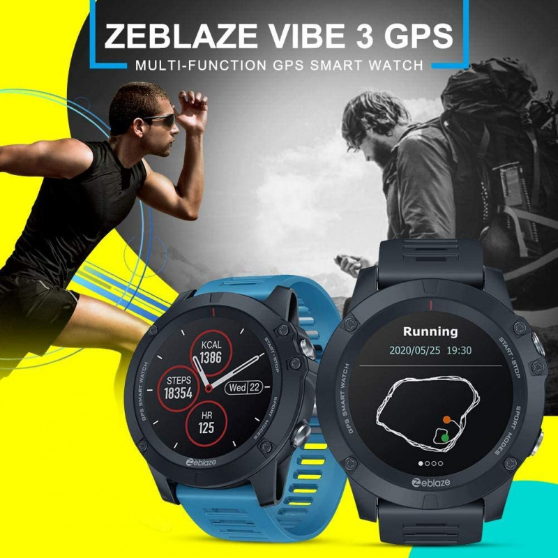 Zeblaze - VIBE 3 GPS 智能手錶 For Android/IOS 黑色