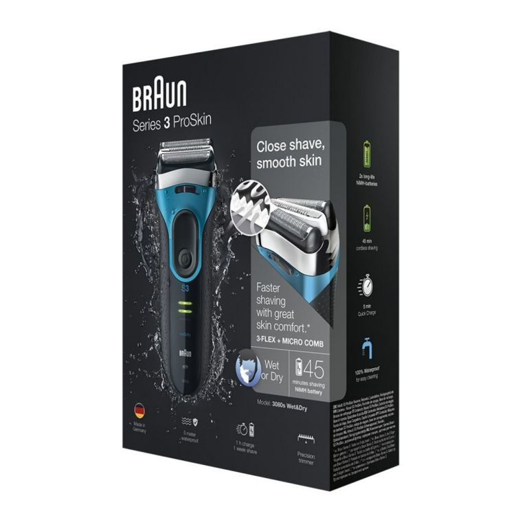 Braun Series 3 ProSkin 親膚系列 3080s 充電式乾濕兩用電鬚刨