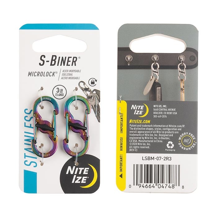 Nite Ize S-Biner Micro Lock 迷你8字帶鎖不鏽鋼扣 Niteize