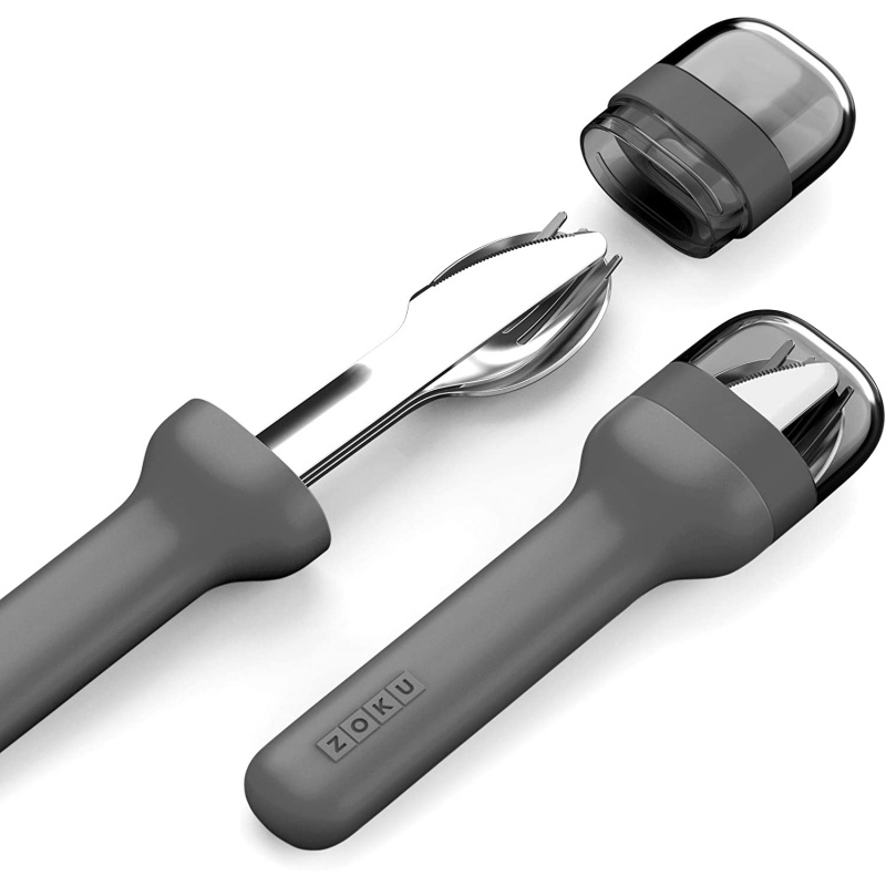 ZOKU 不鏽鋼便攜式餐具套裝（包括匙羹、叉、刀）