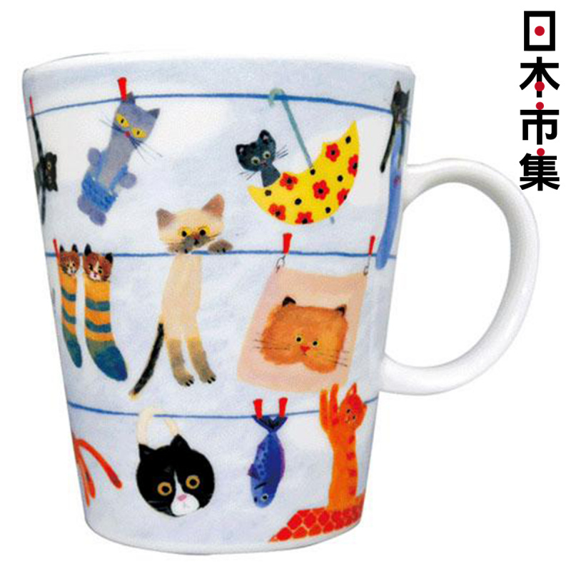 日本E.minette 小貓卡通 日本製瓷杯 【市集世界 - 日本市集】