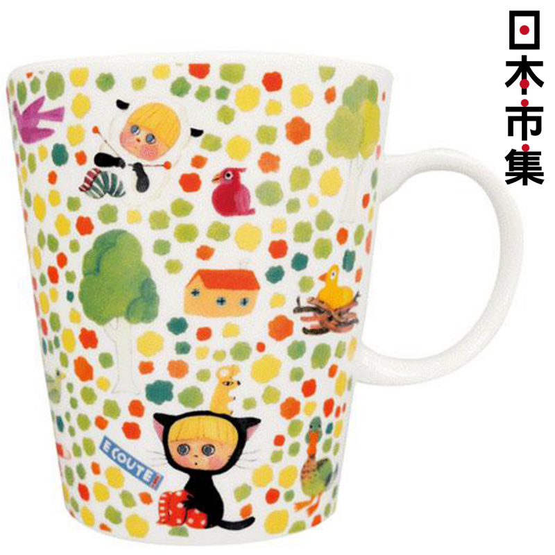 日本E.minette 黃色卡通 日本製瓷杯 【市集世界 - 日本市集】