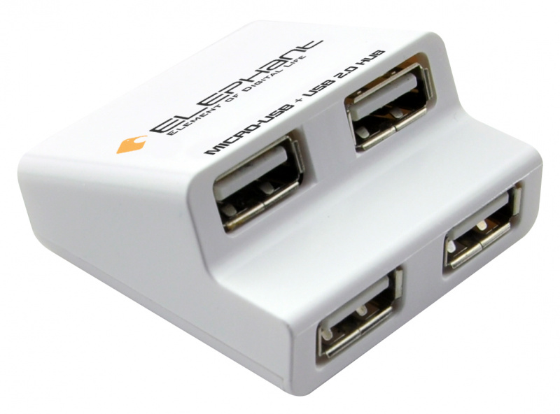 ELEPHANT - OTG-005-BK - OTG USB HUBS 電腦 / 手機 兩用USB HUBS,可配合手機 / 平版OTG功能 支援如USB記憶體/鍵盤/滑鼠/讀卡器等產品使用