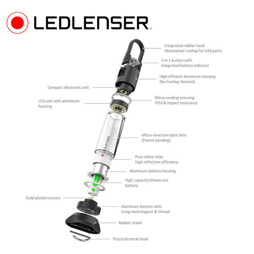 LEDLENSER  ML6 / ML6 Connect 磁吸 USB 充電 白光+紅光 18650 營燈 LED LENSER