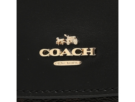 Coach F87589 皮革女裝摺叠鈕扣錢包 [2色]