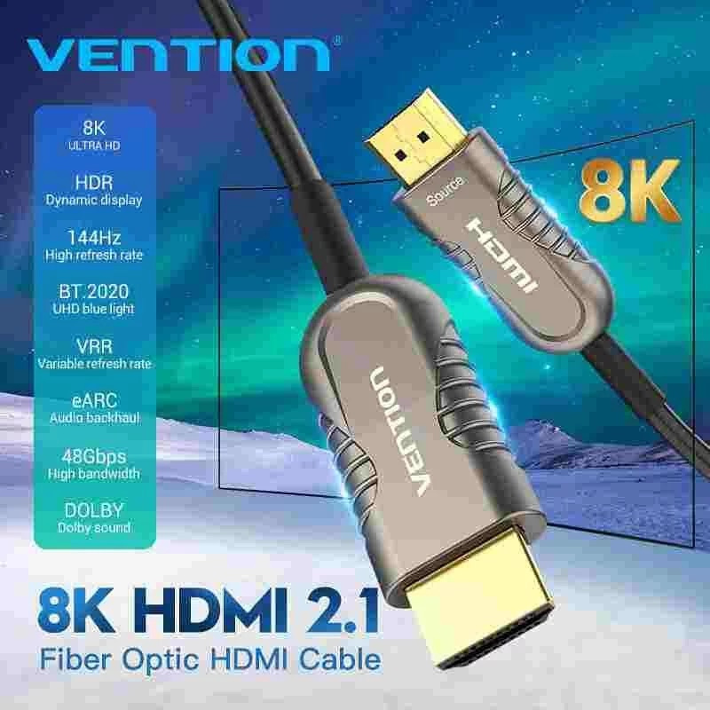VENTION Optical HDMI Cable 8K Black Metal Type CE-VOH83M[電腦線材]【香港行貨保養】
