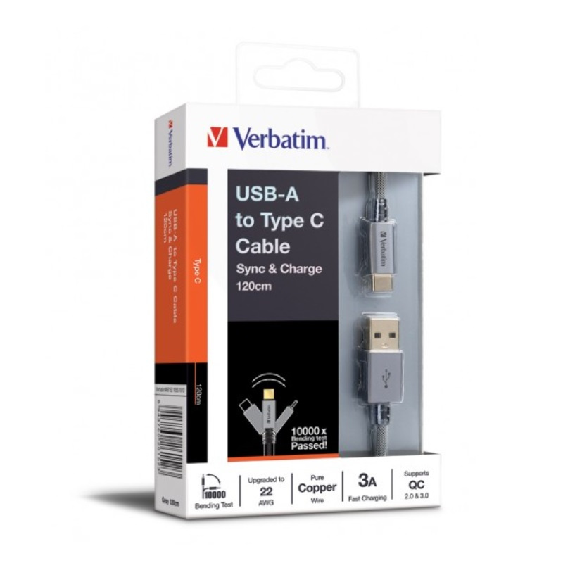 Verbatim USB-C to USB-A Cable 120cm【香港行貨保養】