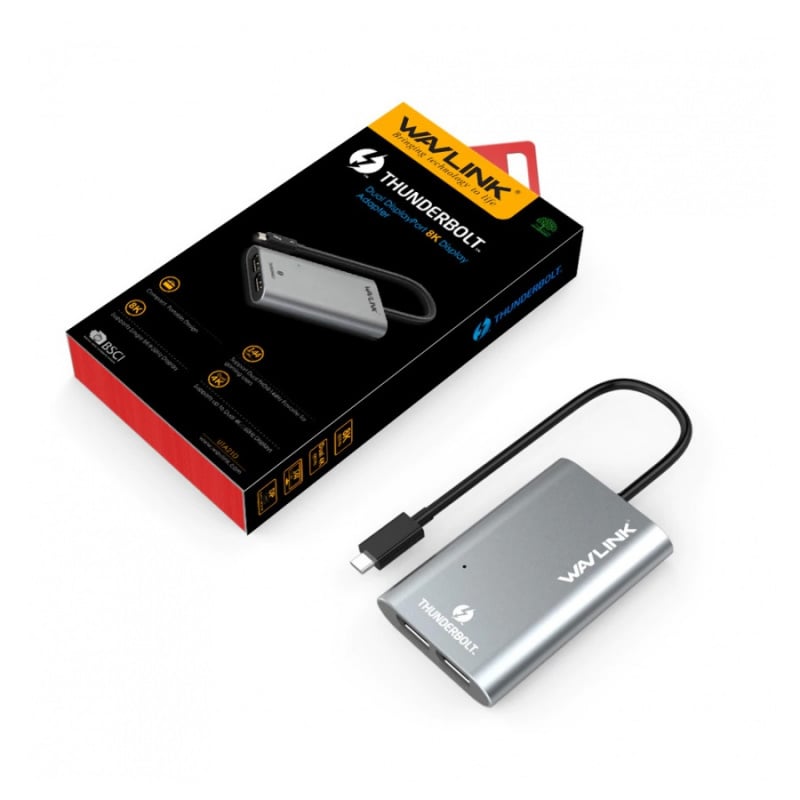 WavLink Thunderbolt 3 to 8K@30Hz DisplayPort Adapter WL-UTA21D[Mac專用配件] 【香港行貨保養】
