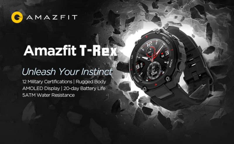 AMAZFIT T-Rex Pro 運動款 智能手錶 黑色
