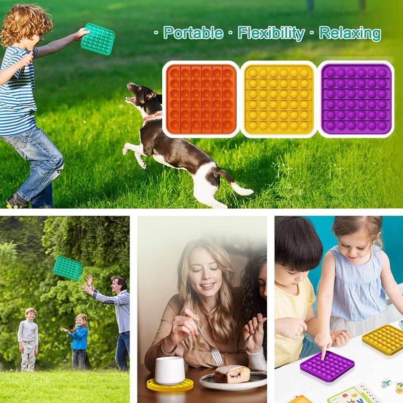 擠壓式體感桌上訓練集中力遊戲Fidget Sensory Toy Autism ADHD ADD訓練 親子（方形 )