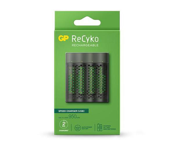{荃灣24Cards} GP ReCyko快速USB充電寶 (M451), 連鎳氫充電池 AAA 950mAh 4粒